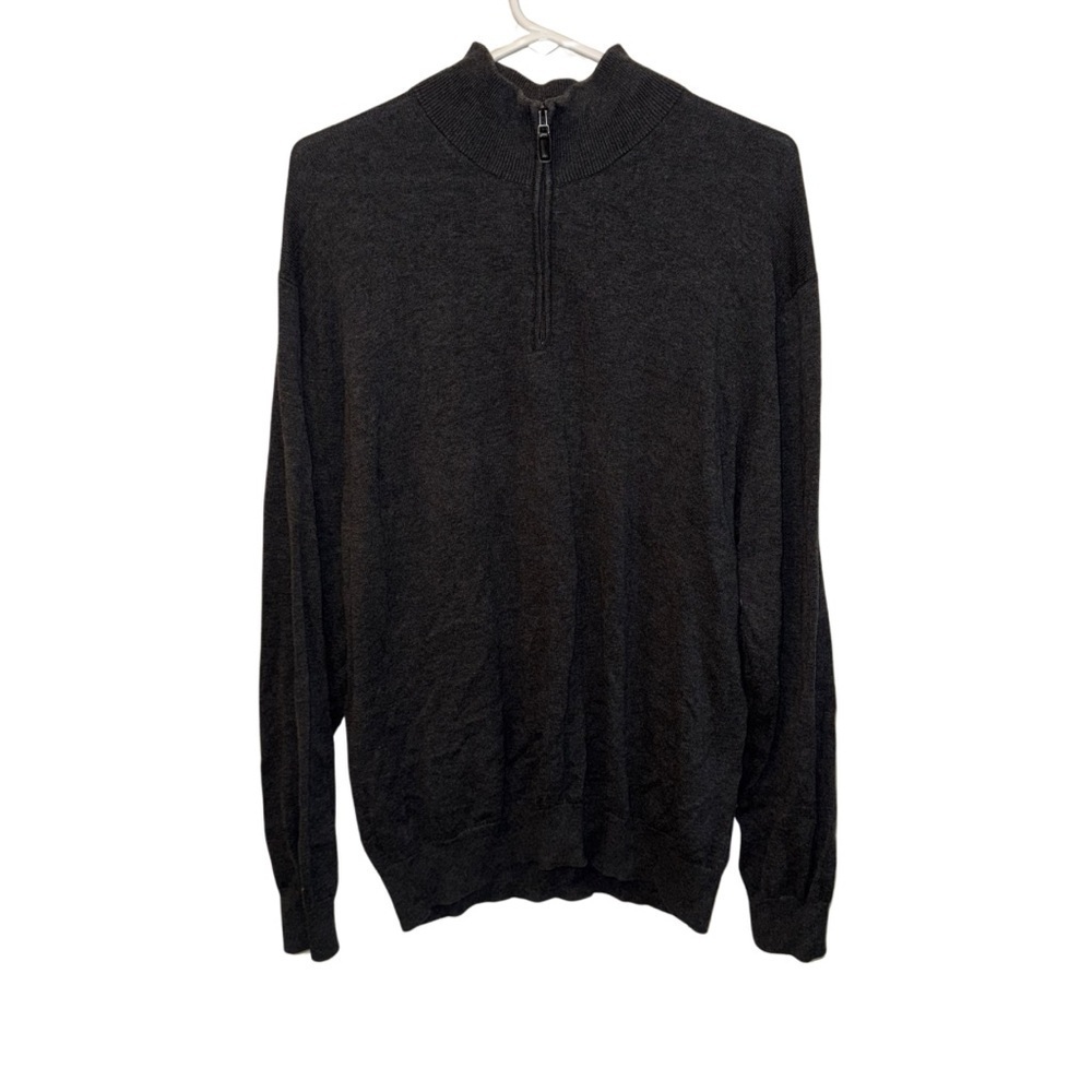 Jos A Banks Zip Up Sweater with Mock Turtleneck